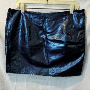 ABS Evening by Allan Schwartz Leather Mini Skirt Size 12 (Final Price)